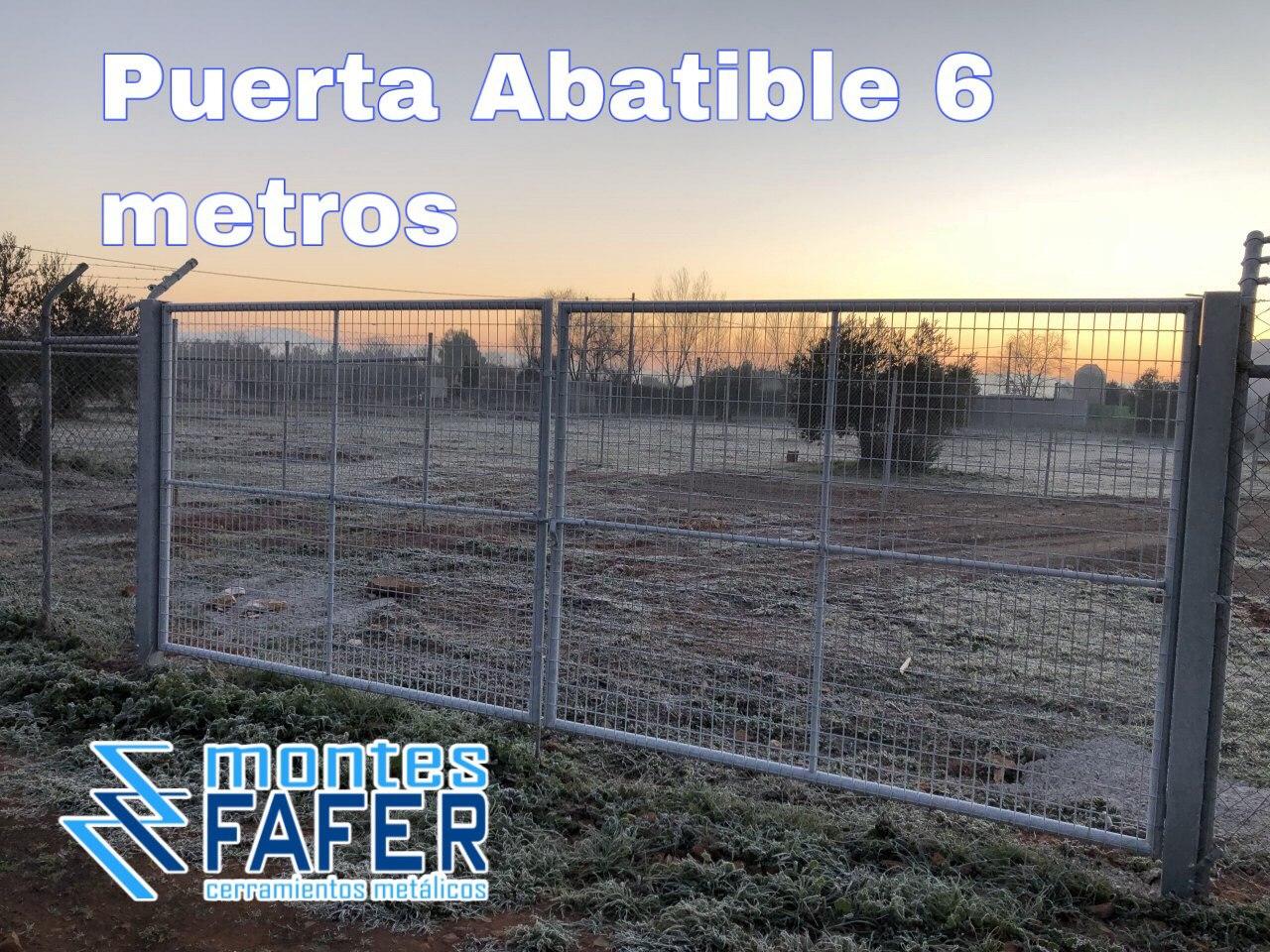 Puerta de 6 metros abatible ganadera MontesFafer